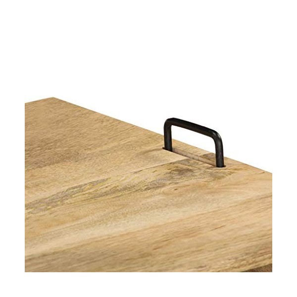 ROMELAREU Meuble TV Bois de manguier Massif 110 x 35 x 45 cm Meubles Meubles Audio/vidéo et pour Home cinéma