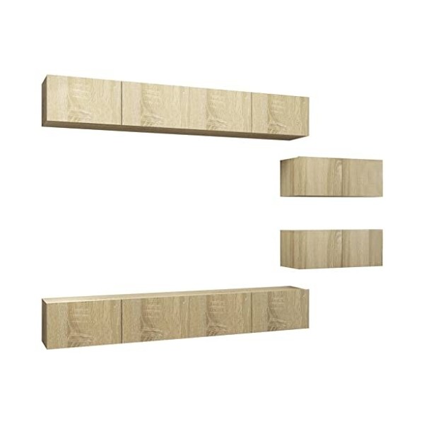 VEEKI Meuble TV, Meuble TV Suspendu, Meuble, Meuble TV avec Rangement，Meuble Industriel, Convient pour Salon ou Chambre, Ense