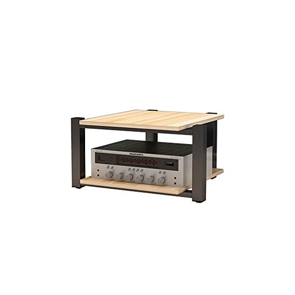 Étagères centrales de divertissement, support audio au sol, support audio moderne, support de hautparleur à deux étages, 39 c