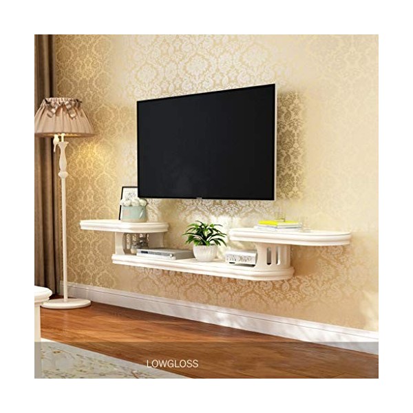 Mural Meuble TV Étagère flottante Étagère murale meuble TV console TV Mur de fond de télévision étagère de décoration étagère