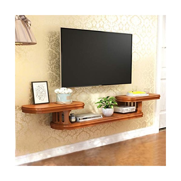 Mural Meuble TV Étagère flottante Étagère murale meuble TV console TV Mur de fond de télévision étagère de décoration étagère