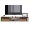 SARUEL Meuble TV Flottant, Console multimédia Murale en Bois, étagère de Divertissement avec Quatre tiroirs, pour Salon, Cham