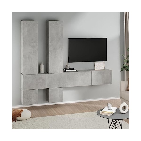 VEEKI Meuble TV, Meuble TV Suspendu, Meuble TV Industriel, Meuble TV Bois, Meuble Chambre, Convient pour Salon ou Chambre, Mu