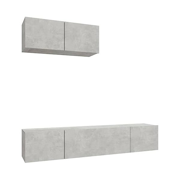 Home Hardware Businese Meuble TV 3 pièces Gris béton