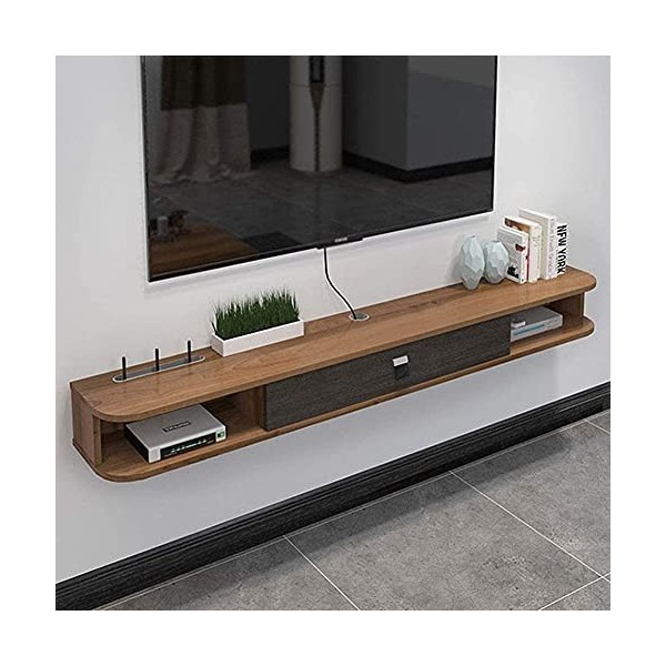 YXZN Étagère TV Flottante Support Multimédia Meuble TV Mural Console Audio/Vidéo Console De Rangement Tablette De Composants 
