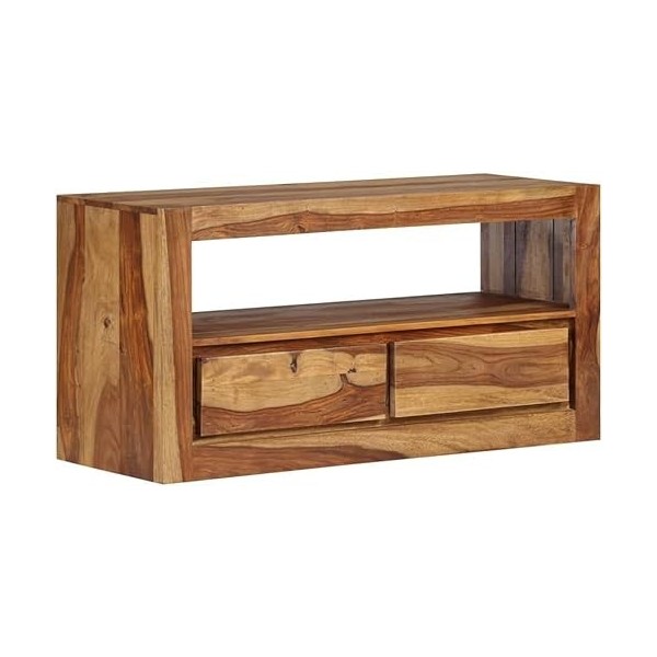 Meuble TV Salon Meuble TV Console Multimédia Meuble TV en Bois Massif Bois de Sheesham Solide 31,5" x11,8 x15,7 Convient pour
