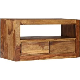 Meuble TV Salon Meuble TV Console Multimédia Meuble TV en Bois Massif Bois de Sheesham Solide 31,5" x11,8 x15,7 Convient pour