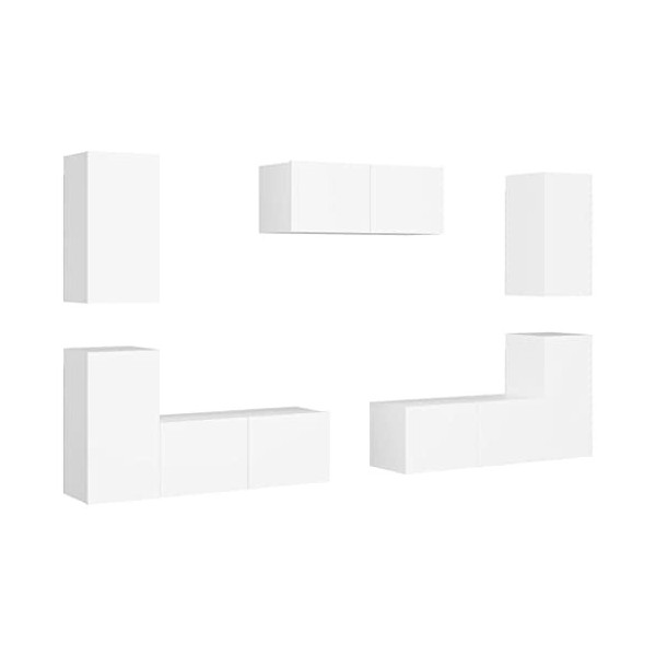 VEEKI Meuble TV, Meuble TV Suspendu, Meuble, Meuble TV avec Rangement，Meuble Industriel, Convient pour Salon ou Chambre, Ense