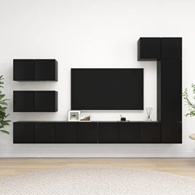 VEEKI Meuble TV, Meuble TV Suspendu, Meuble, Meuble TV avec Rangement，Meuble Industriel, Convient pour Salon ou Chambre, Ense