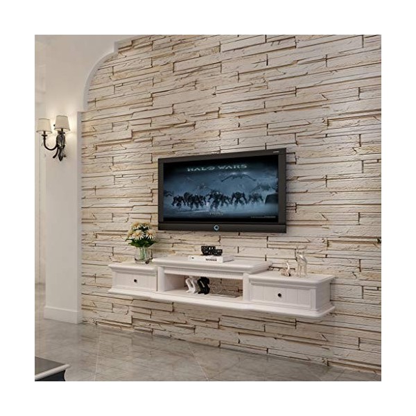 Mural Meuble TV Étagère Flottante Chambre Salon étagère Murale Set Top Box Étagère de Rangement pour boîte de câble Meuble TV