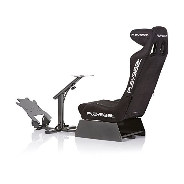 PLAYSEAT Evolution Alcantara Pro Siège de Jeu Universel, Noir, Blanc, Taille Unique