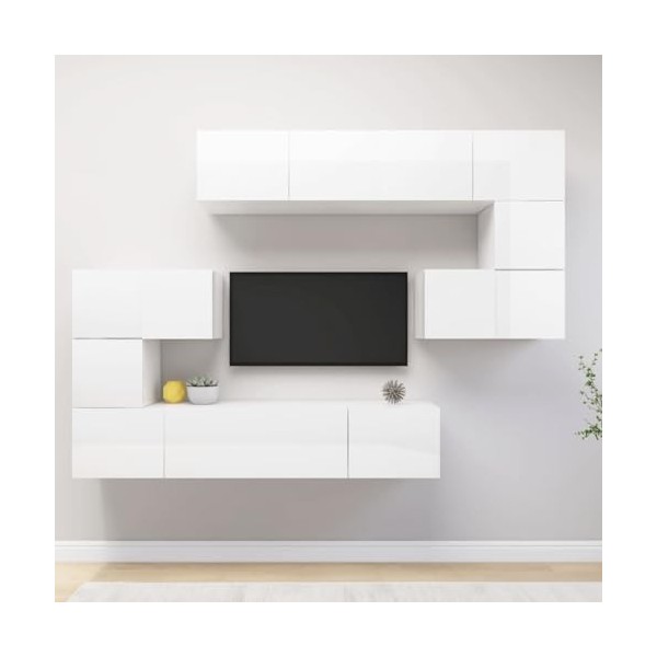 Meuble TV, Meuble TV Suspendu, Meuble télé, Meuble TV Industriel, Meuble Chambre, Convient pour Salon ou Chambre, Ensemble de