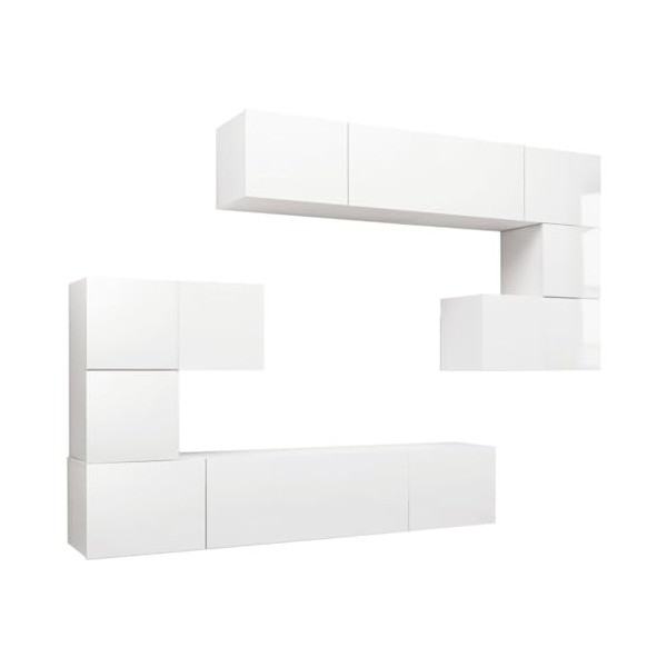 Meuble TV, Meuble TV Suspendu, Meuble télé, Meuble TV Industriel, Meuble Chambre, Convient pour Salon ou Chambre, Ensemble de