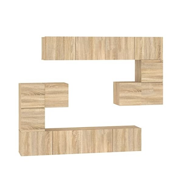 VEEKI Meuble TV, Meuble TV Suspendu, Meuble TV Industriel, Meuble TV Bois, Meuble Chambre, Convient pour Salon ou Chambre, Mu