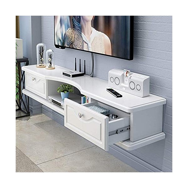 StrOux Meuble TV Flottant Meuble TV Meuble TV Unités murales pour Salon Étagère Flottante Meuble TV Mural Fond de Mur Support