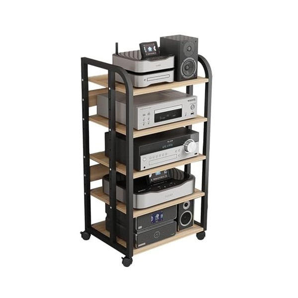 Étagère Dangle Mobile Moderne For Support Audio-vidéo-média, Étagère De Rangement Stéréo For CD, Armoire À Composants En Boi