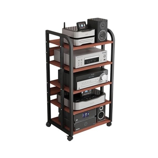 Étagère Dangle Mobile Moderne For Support Audio-vidéo-média, Étagère De Rangement Stéréo For CD, Armoire À Composants En Boi