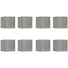 DCRAF Home Hardware Businese Meuble TV mural 8 pièces Gris Sonoma 30,5 x 30 x 30 cm