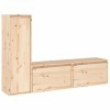 TEKEET Home Hardware Businese Lot de 3 meubles TV en pin massif