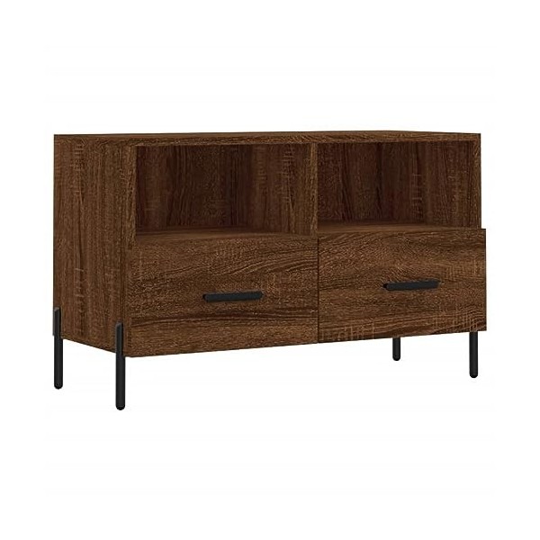 vidaXL Meuble TV Gris béton 80x36x50 cm Bois dingénierie