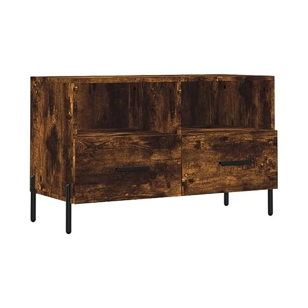 vidaXL Meuble TV Gris béton 80x36x50 cm Bois dingénierie