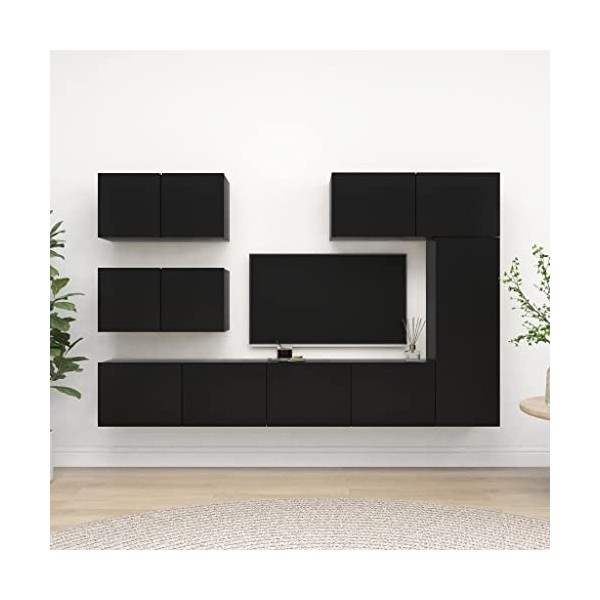 VEEKI Meuble TV, Meuble TV Suspendu, Meuble, Meuble TV avec Rangement，Meuble Industriel, Convient pour Salon ou Chambre, Ense