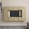VEEKI Meuble TV, Meuble TV Suspendu, Meuble, Meuble TV avec Rangement，Meuble Industriel, Convient pour Salon ou Chambre, Ense