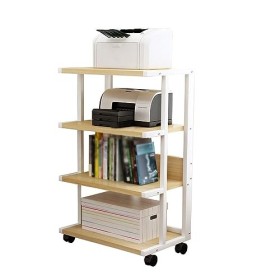 YCOVSFP Support Multimédia AV À 4 Niveaux Meuble TV De Jeu Et Tour Audio Stéréo avec Support en Bois Trempé Réglable en Haute