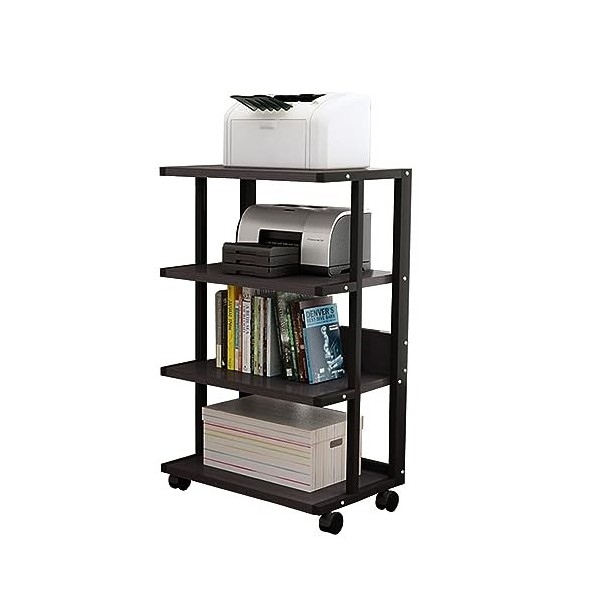 YCOVSFP Support Multimédia AV À 4 Niveaux Meuble TV De Jeu Et Tour Audio Stéréo avec Support en Bois Trempé Réglable en Haute