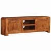BIGTO Meuble TV en bois massif avec finition Sheesham - Meuble TV pour salon A 