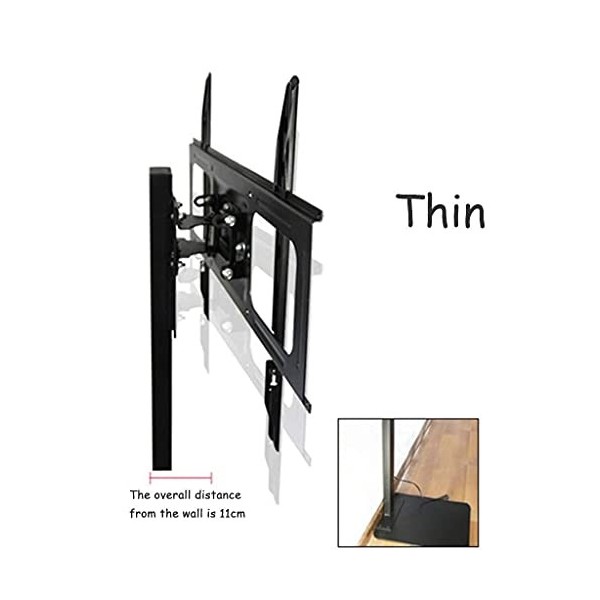 Support Mural pour Support TV Support Mural pivotant pour téléviseur 32"/49"/55"/65"/70" Plat s Réglable Heavy Duty Floor Sta