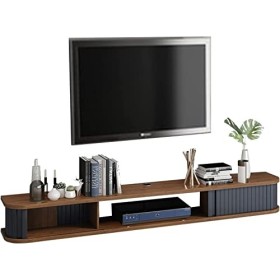 Suuim Meuble TV Mural Meuble TV Flottant Mural, Console Multimédia Etagère de Rangement pour Divertissement, Meuble TV Mural 