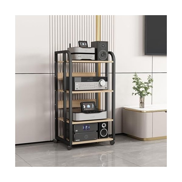 Étagère Dangle Mobile Moderne À 5 Niveaux For Support Audio, Vidéo Et Multimédia, Étagère De Rangement Stéréo For CD, Armoir