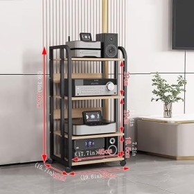 Étagère Dangle Mobile Moderne À 5 Niveaux For Support Audio, Vidéo Et Multimédia, Étagère De Rangement Stéréo For CD, Armoir
