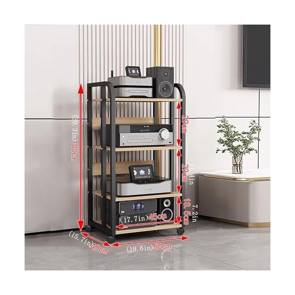 Étagère Dangle Mobile Moderne À 5 Niveaux For Support Audio, Vidéo Et Multimédia, Étagère De Rangement Stéréo For CD, Armoir