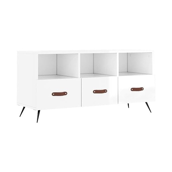 vidaXL Meuble TV chêne fumé 102x36x50 cm Bois dingénierie