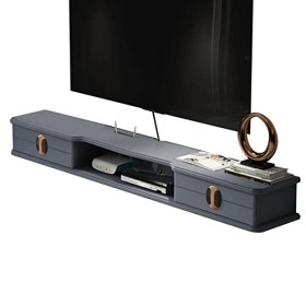 Meuble TV mural 43,3/51,1 pouces Meuble TV flottant, Consoles multimédia de divertissement pour étagère TV murale, Étagère de