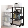 Support Multimédia AV Amovible Meuble Multimédia À 4 Niveaux, Rack De Stockage Ouvert Meuble Rack Multifonctionnel Au Sol, Me