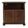 Meuble TV artisanal en bois de style classique, 2 portes et compartiment en finition noyer, meuble pour salon, cuisine 80 x 4