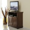 Meuble TV artisanal en bois de style classique, 2 portes et compartiment en finition noyer, meuble pour salon, cuisine 80 x 4