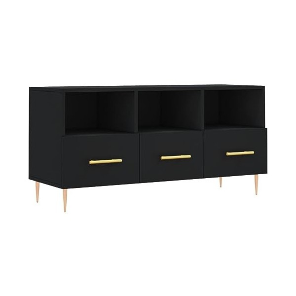 vidaXL Meuble TV Gris béton 102x36x50 cm Bois dingénierie