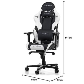 DXRacer loriginal Gladiator G001 Chaise&nbsp;Gaming, Simili Cuir, Noir-Blanc, Jusquà 2 m