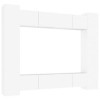 heybb Ensemble de Meubles TV 8 pcs Blanc Bois dingénierie,Meuble TV,Table Basse Salon Meuble TV,Table Basse LED Couleurs