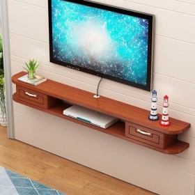 IAKAEUI Meuble TV Lowboard Meuble TV Flottant Armoire Flottante Console Multimédia Huche de Rangement sous La Télévision Cent
