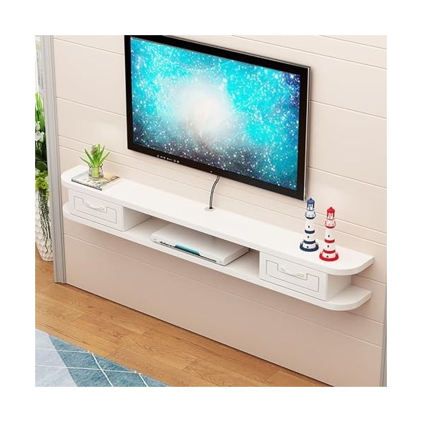 IAKAEUI Meuble TV Lowboard Meuble TV Flottant Armoire Flottante Console Multimédia Huche de Rangement sous La Télévision Cent
