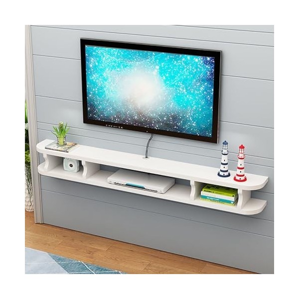 IAKAEUI Meuble TV Lowboard Meuble TV Flottant Armoire Flottante Console Multimédia Huche de Rangement sous La Télévision Cent