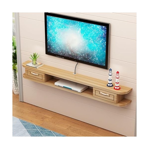 IAKAEUI Meuble TV Lowboard Meuble TV Flottant Armoire Flottante Console Multimédia Huche de Rangement sous La Télévision Cent