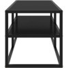 Meuble TV Noir avec Verre Noir Meuble TV de Salon Table décorative à lentrée Meuble TV 39,4" x15,7 x15,7 Convient pour Chamb