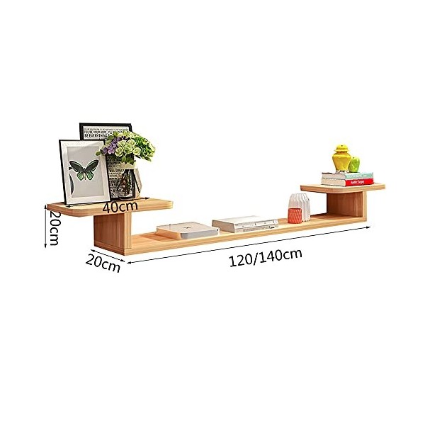 ROLTIN Meuble TV Flottant, Console TV pour Salon, Salle de Divertissement, Bureau, Unité de Divertissement Murale avec Rangem