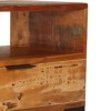 [Meuble TV en Bois récupéré] – Console Rustique avec Support en Bois Massif – Unité de Rangement multimédia Vintage pour-Brun